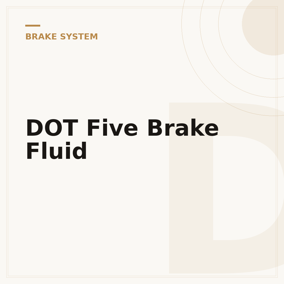 DOT Five Brake Fluid