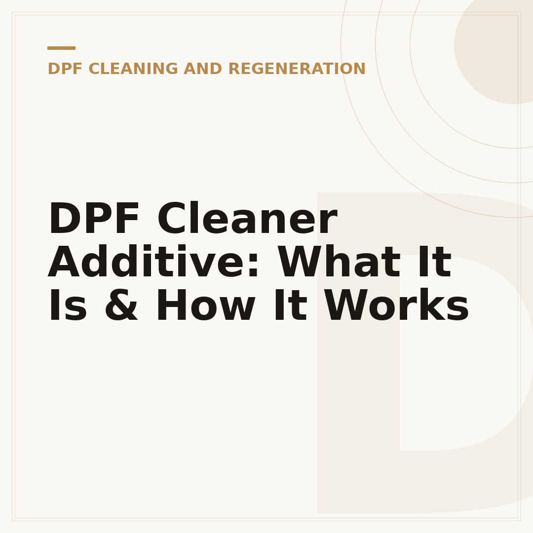 DPF Cleaner Additive: What It Is & How It Works