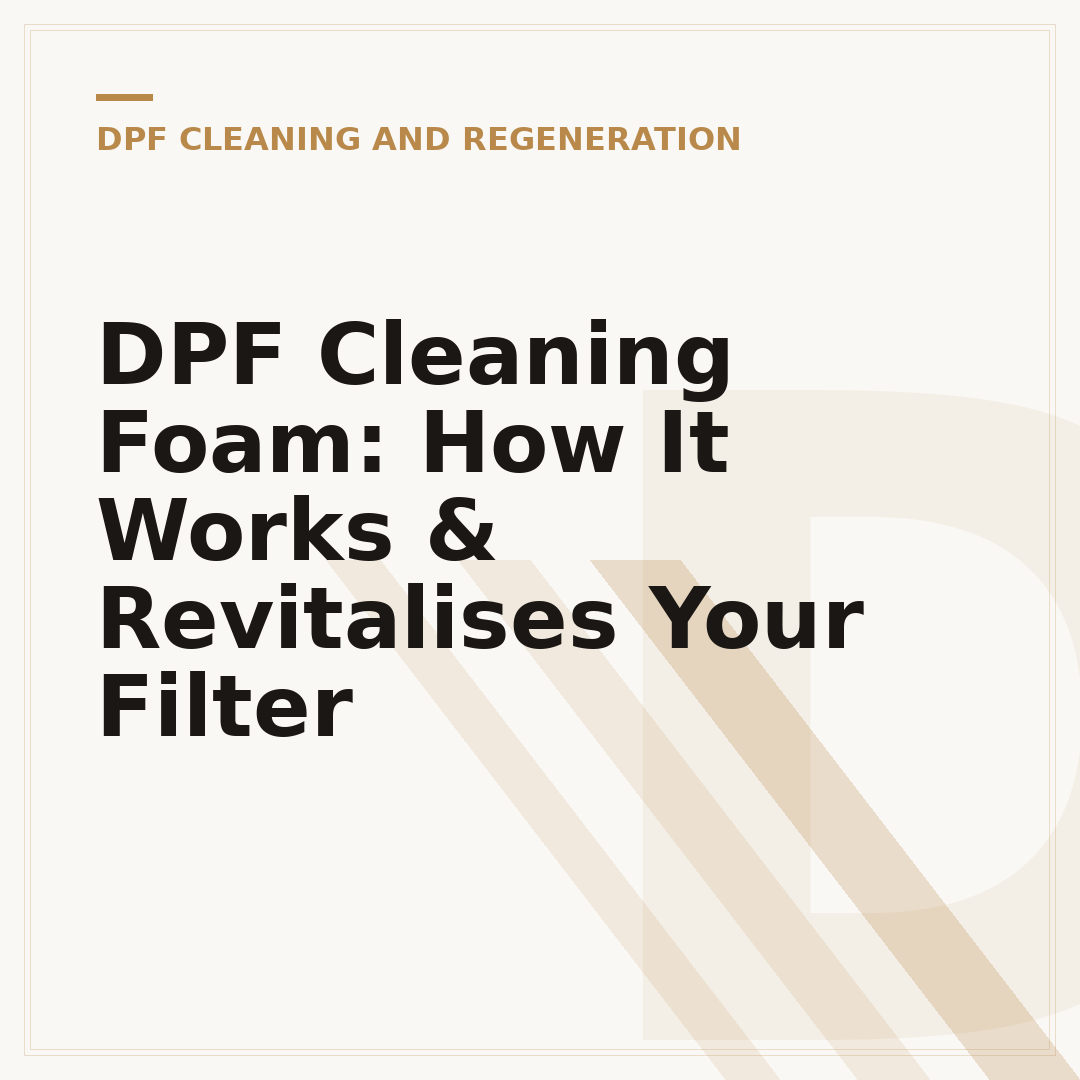 DPF Cleaning Foam: How It Works & Revitalises Your Filter