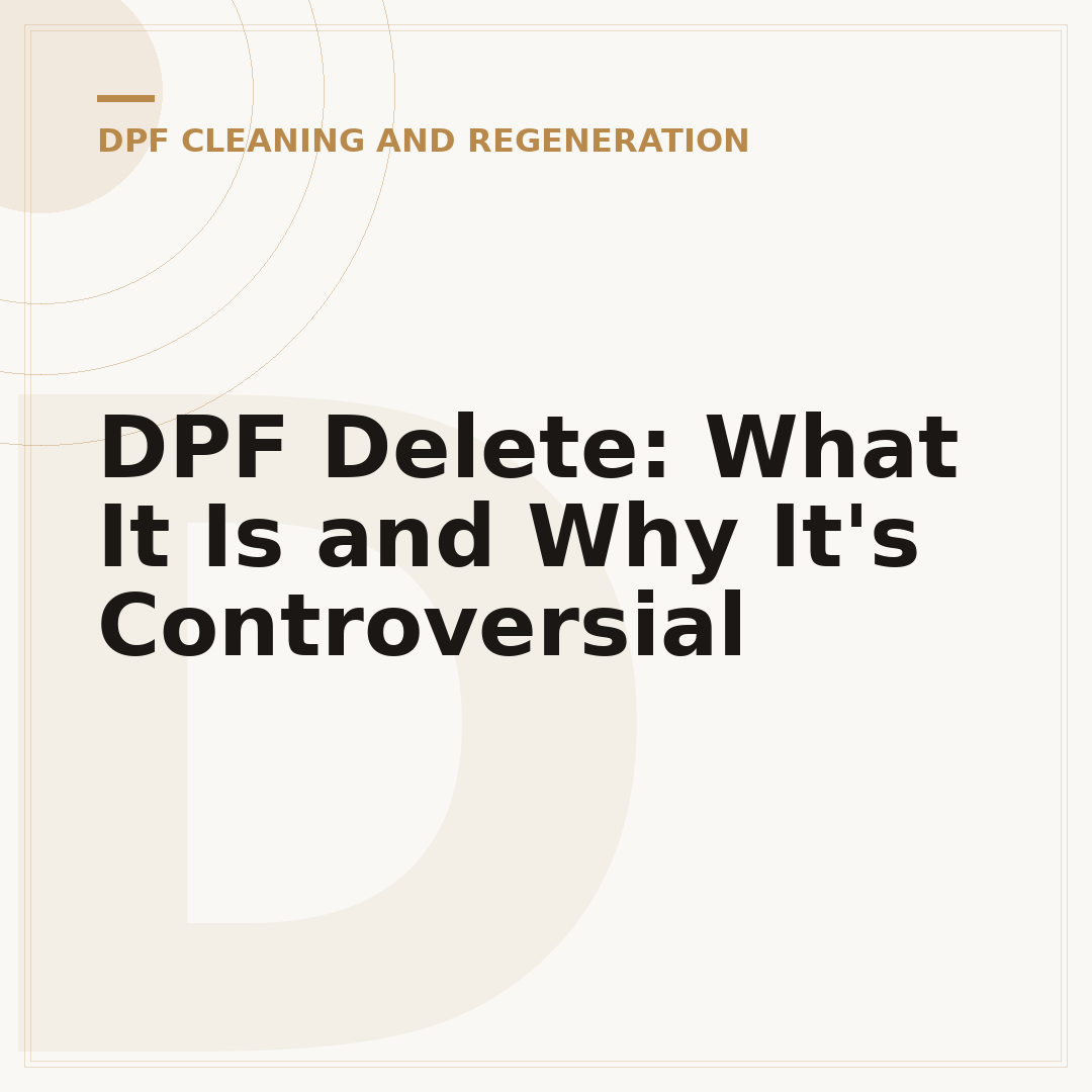 DPF Delete: What It Is and Why It's Controversial