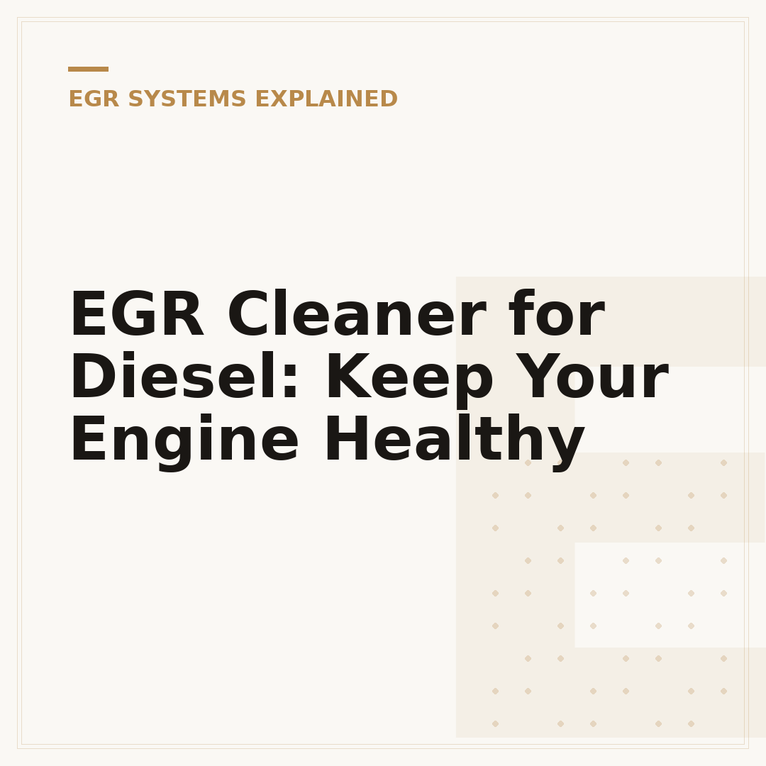 EGR Cleaner for Diesel: Keep Your Engine Healthy