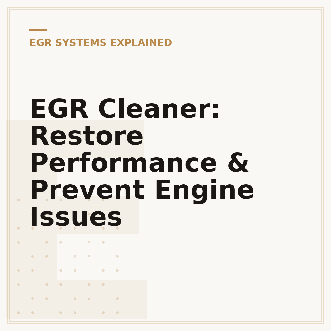 EGR Cleaner: Restore Performance & Prevent Engine Issues
