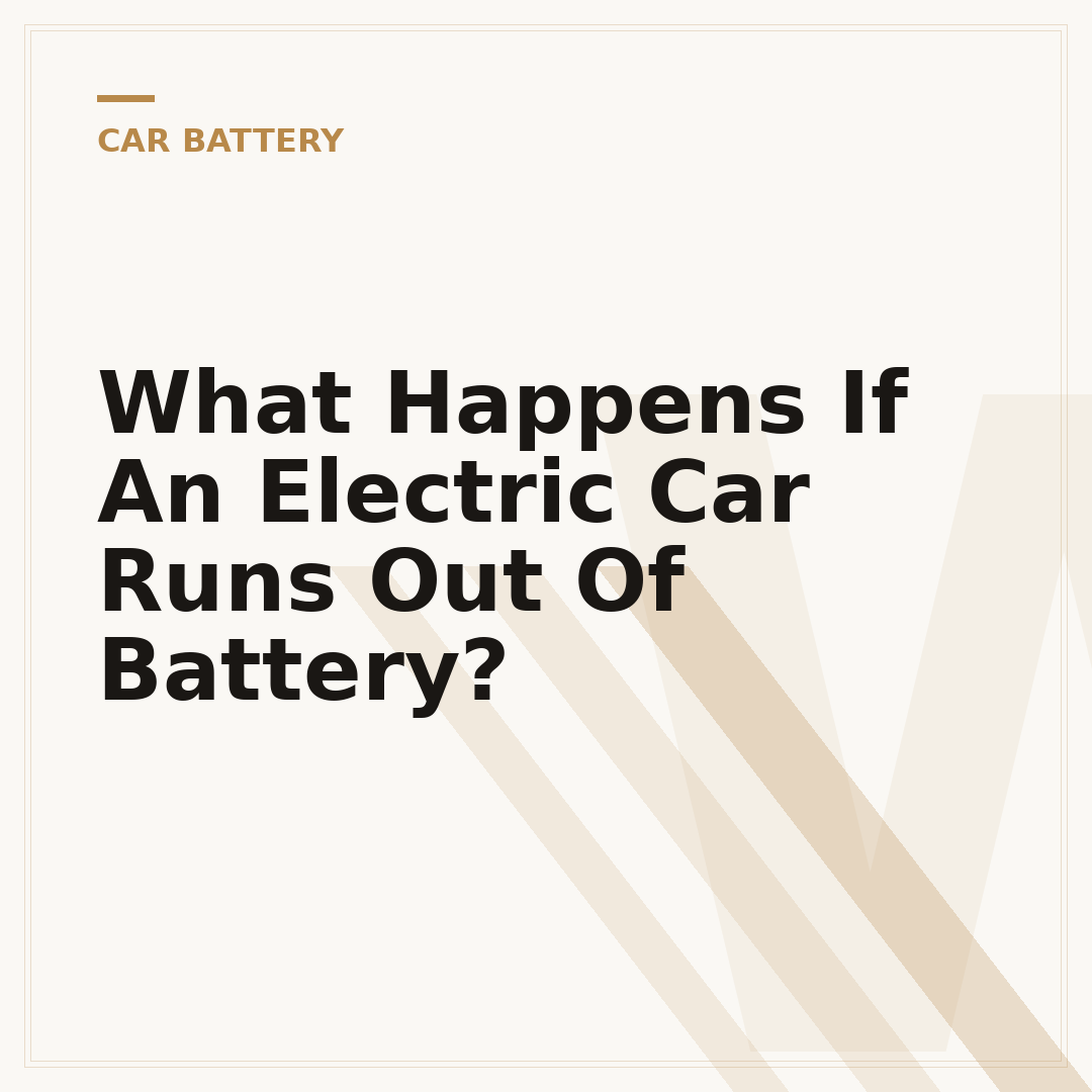 What Happens If An Electric Car Runs Out Of Battery?