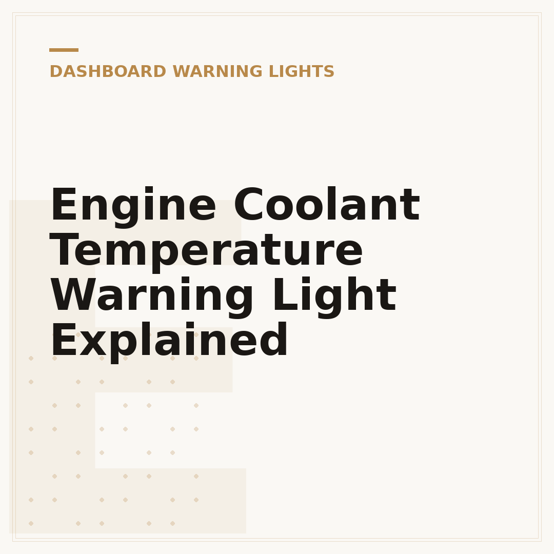 Engine Coolant Temperature Warning Light Explained