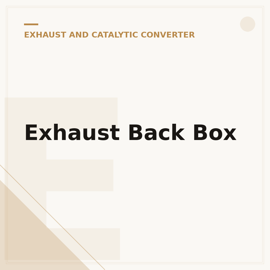 Exhaust Back Box