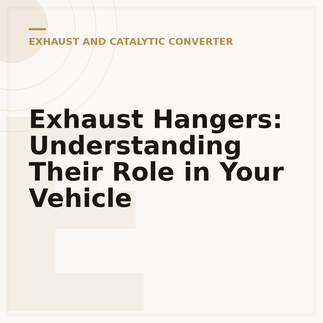 Exhaust Hangers: Understanding Their Role in Your Vehicle