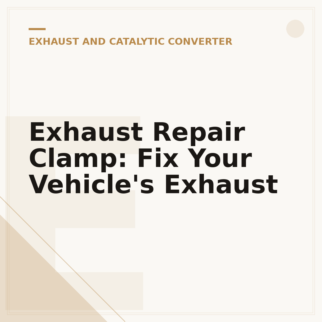 Exhaust Repair Clamp: Fix Your Vehicle's Exhaust