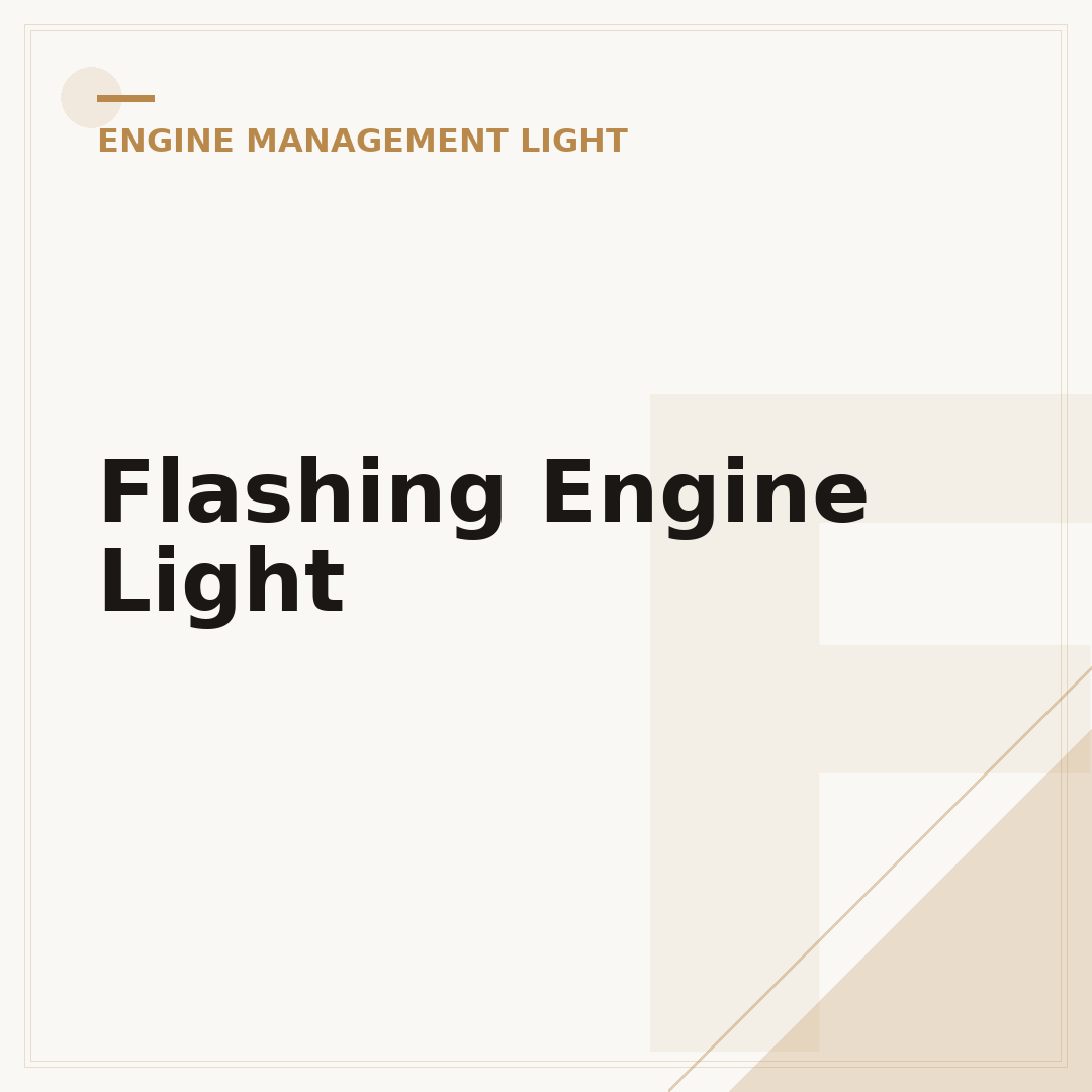 Flashing Engine Light