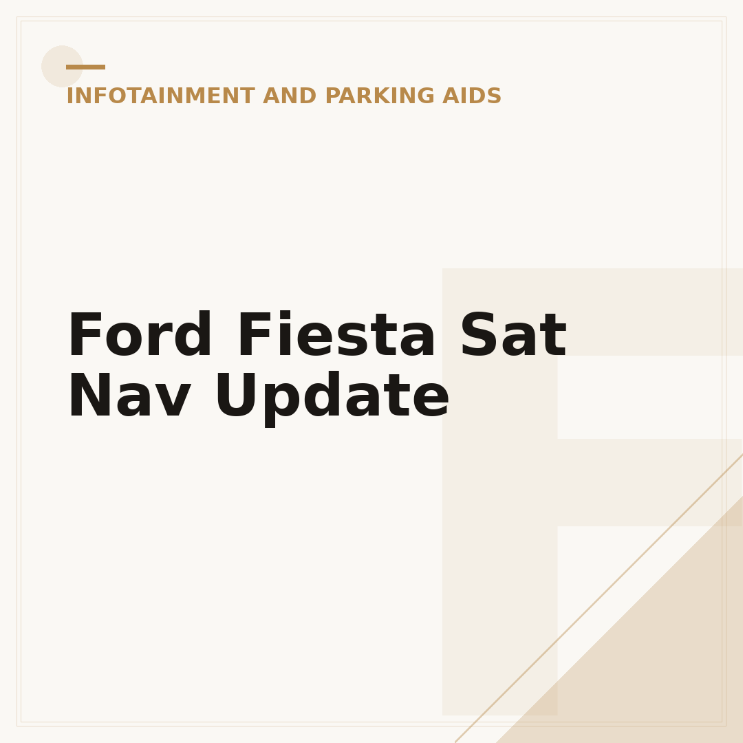 Ford Fiesta Sat Nav Update