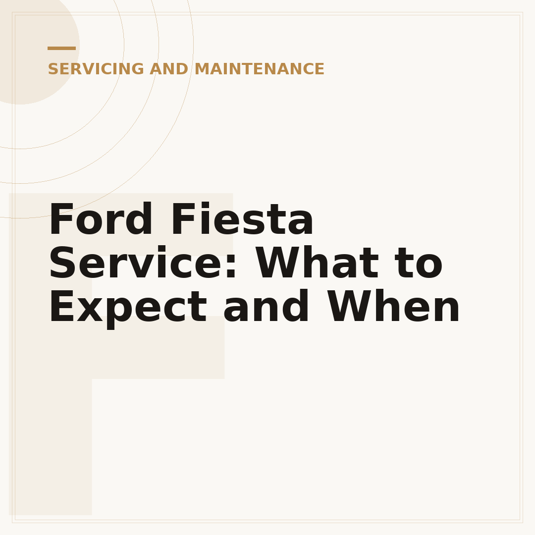 Ford Fiesta Service: What to Expect and When