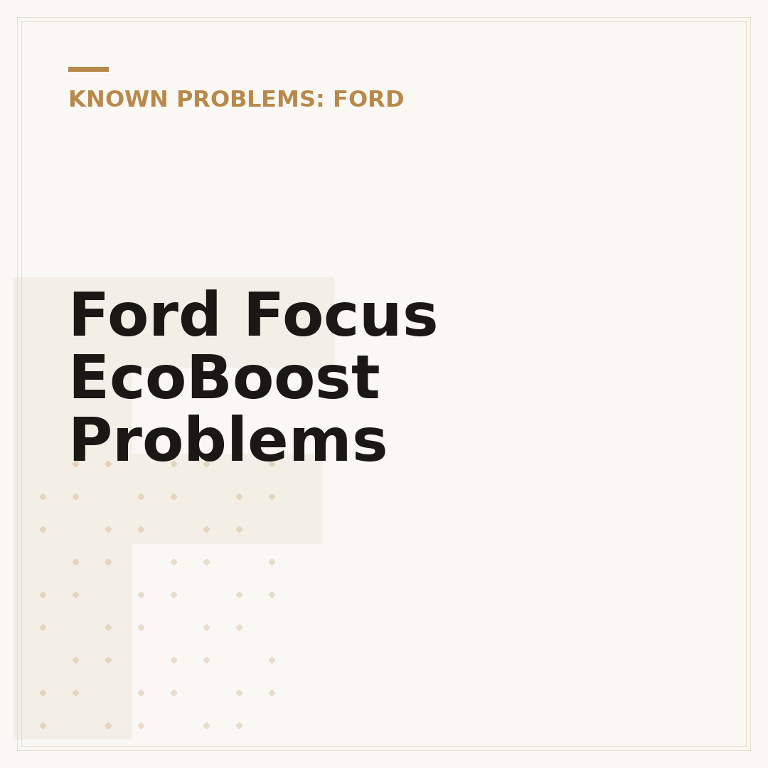 Ford Focus EcoBoost Problems