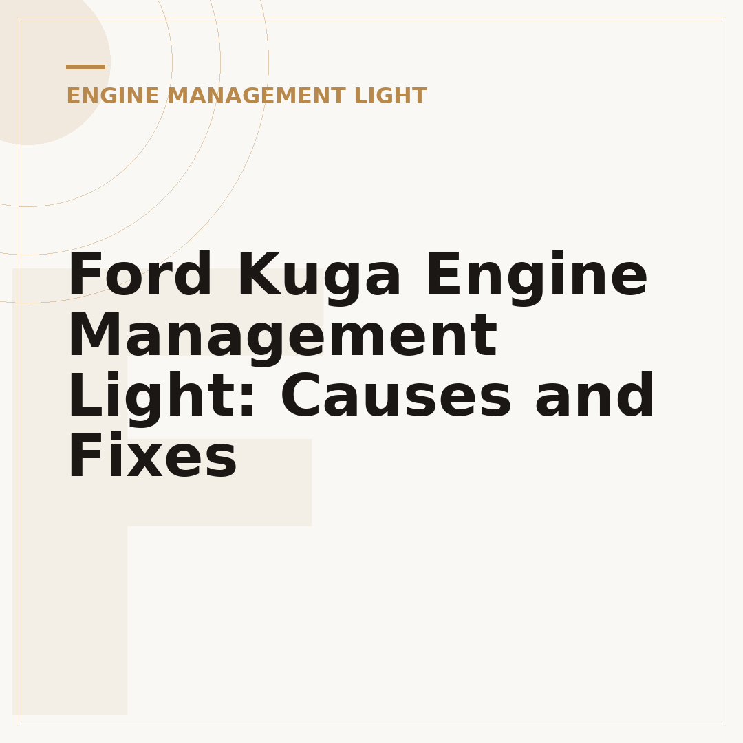 Ford Kuga Engine Management Light: Causes and Fixes