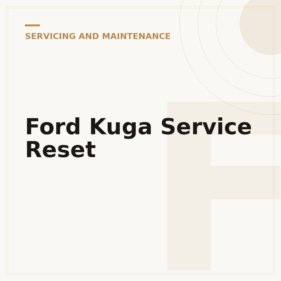 Ford Kuga Service Reset