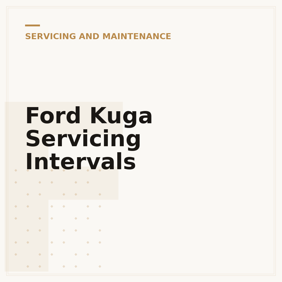 Ford Kuga Servicing Intervals