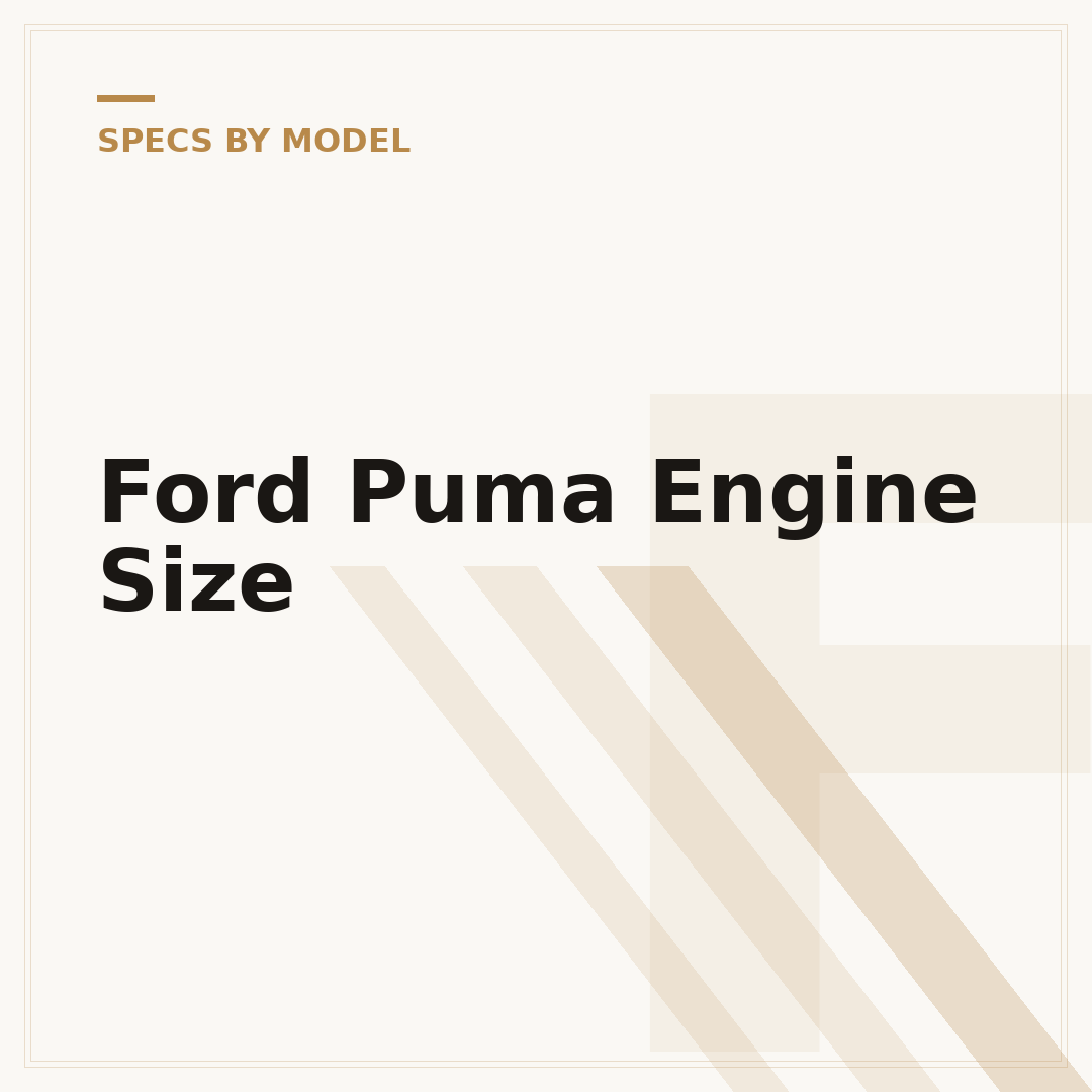Ford Puma Engine Size