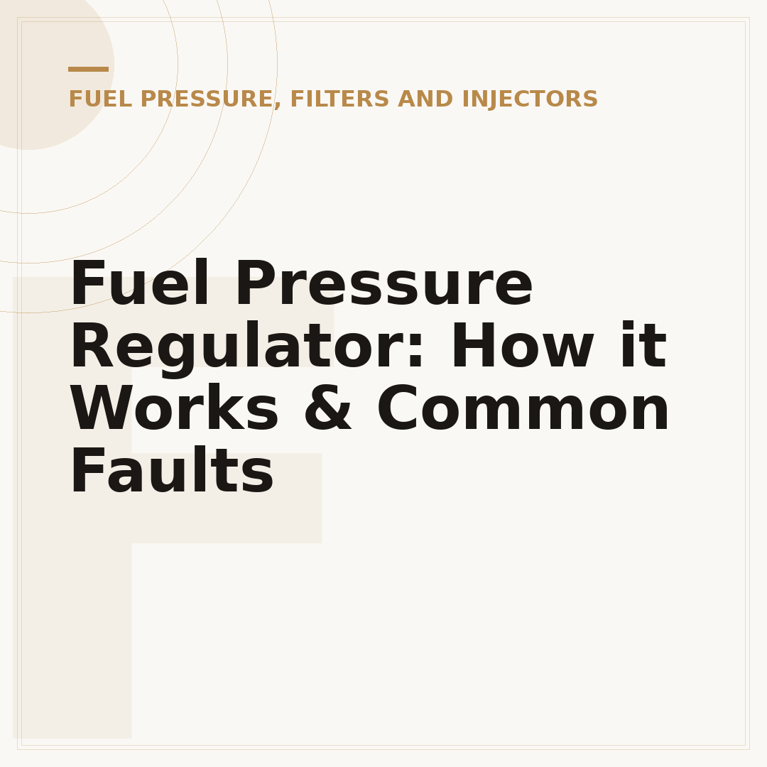 Fuel Pressure Regulator: How it Works & Common Faults