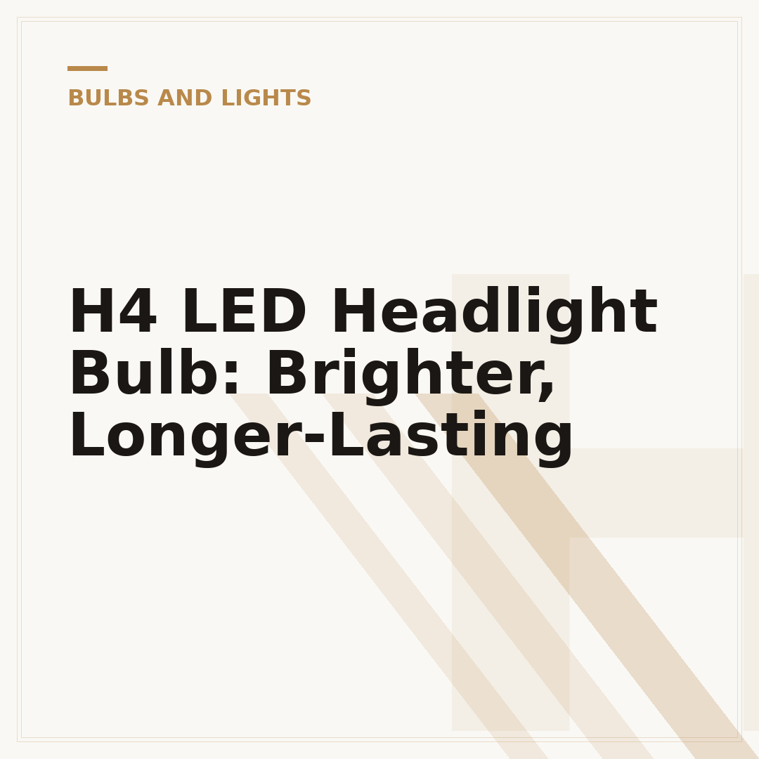 H4 LED Headlight Bulb: Brighter, Longer-Lasting