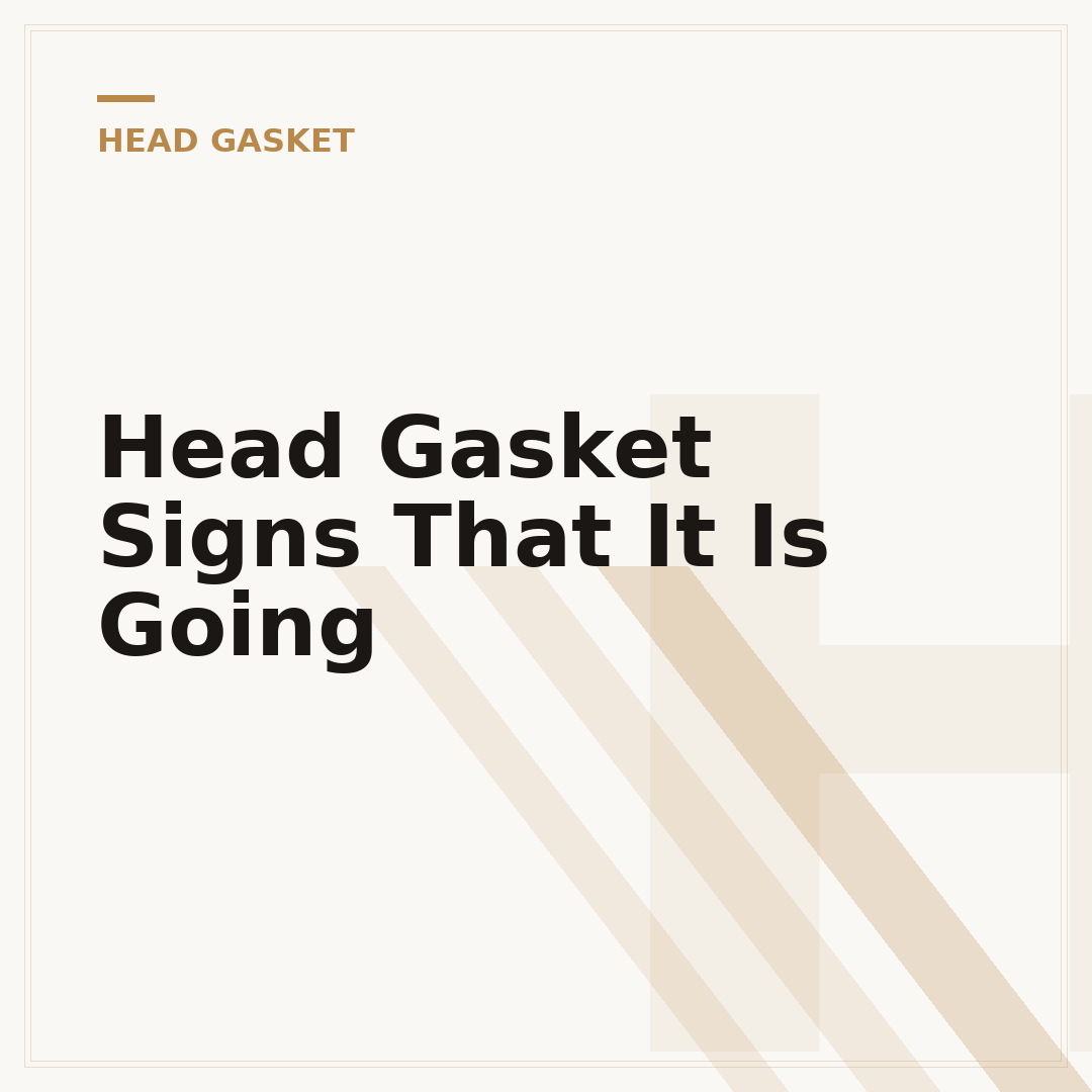 Head Gasket Signs That It Is Going