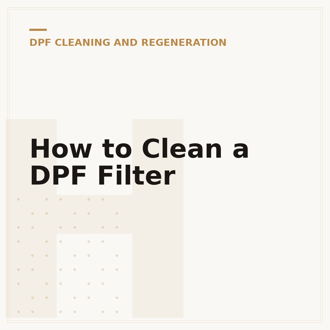 How to Clean a DPF Filter