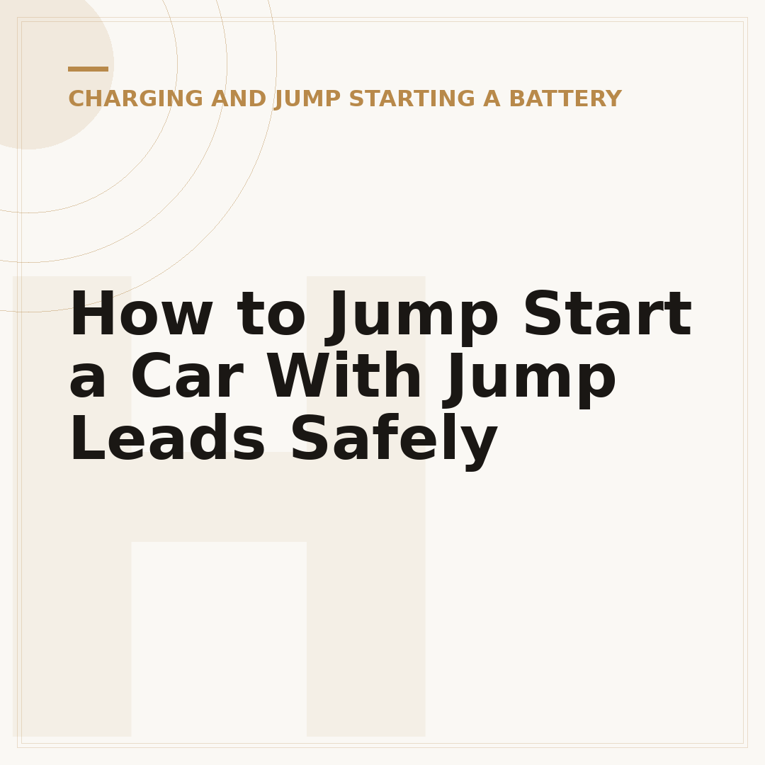 How to Jump Start a Car With Jump Leads Safely