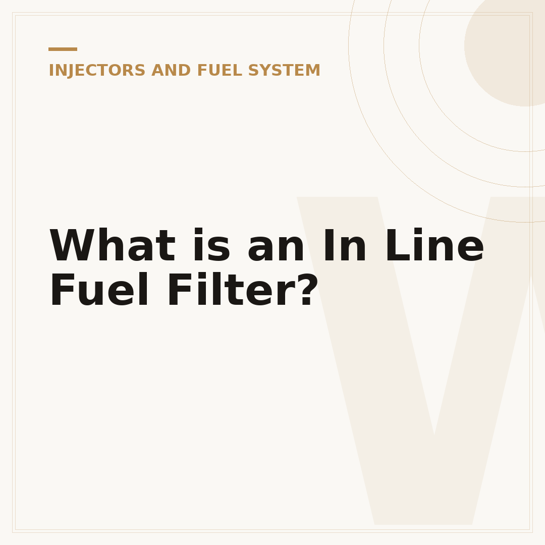 What is an In Line Fuel Filter?