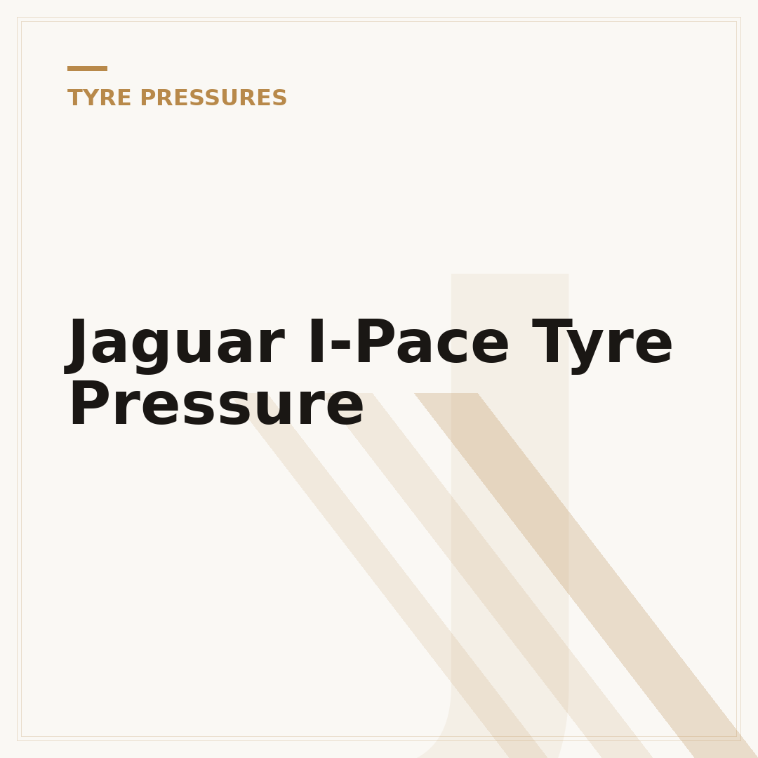 Jaguar I-Pace Tyre Pressure
