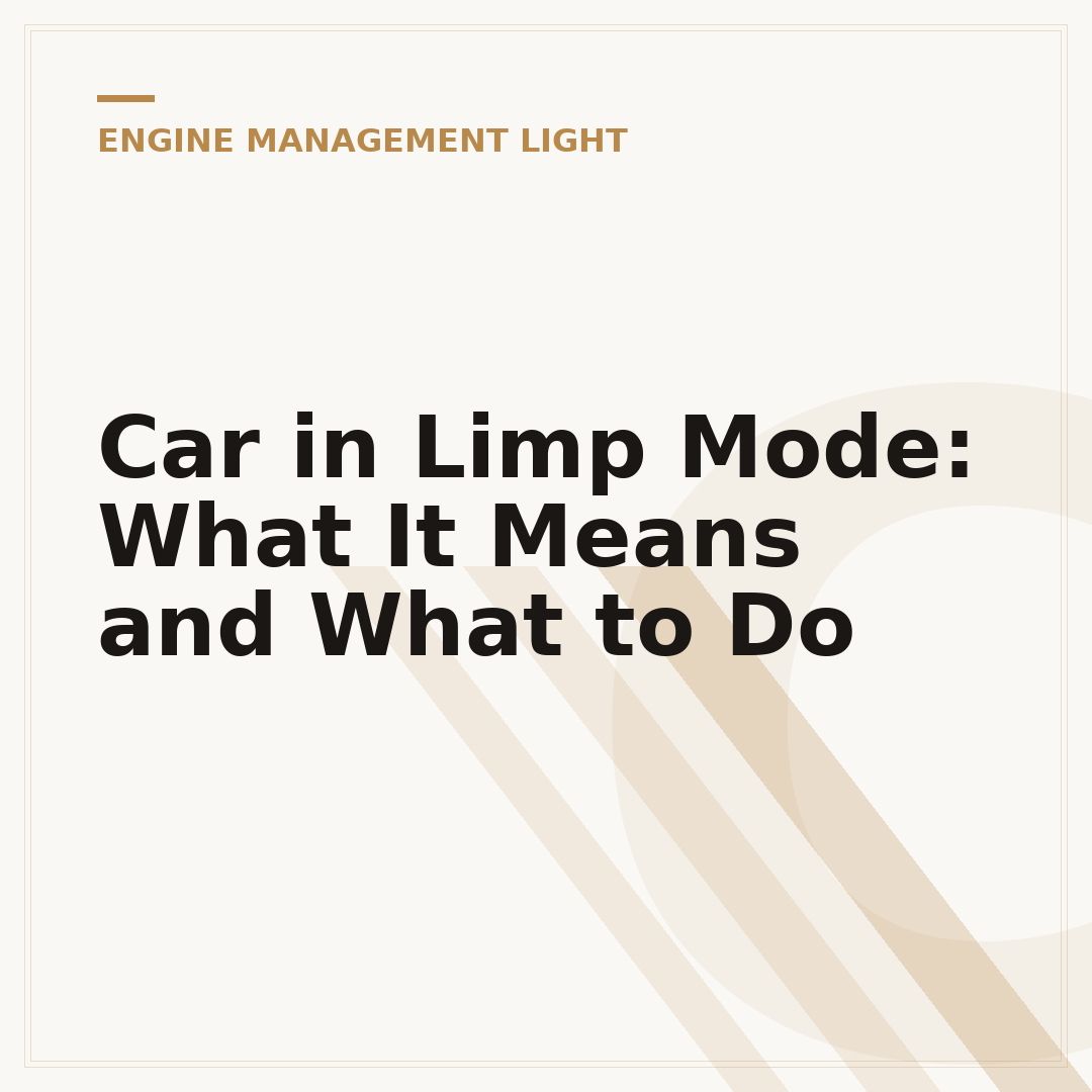 Car in Limp Mode: What It Means and What to Do