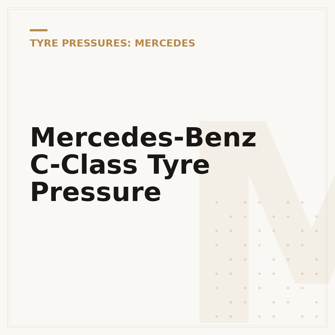 Mercedes-Benz C-Class Tyre Pressure