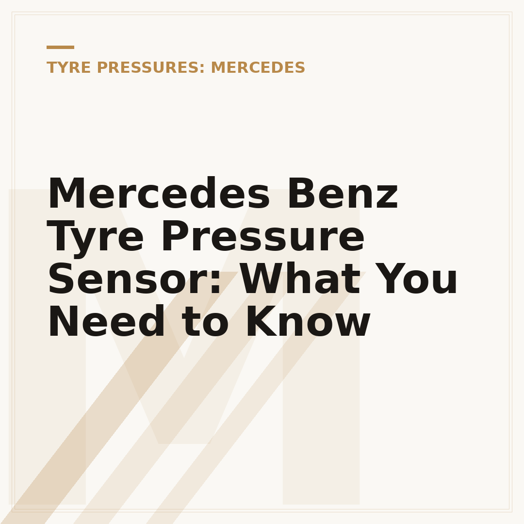Mercedes Benz Tyre Pressure Sensor: What You Need to Know