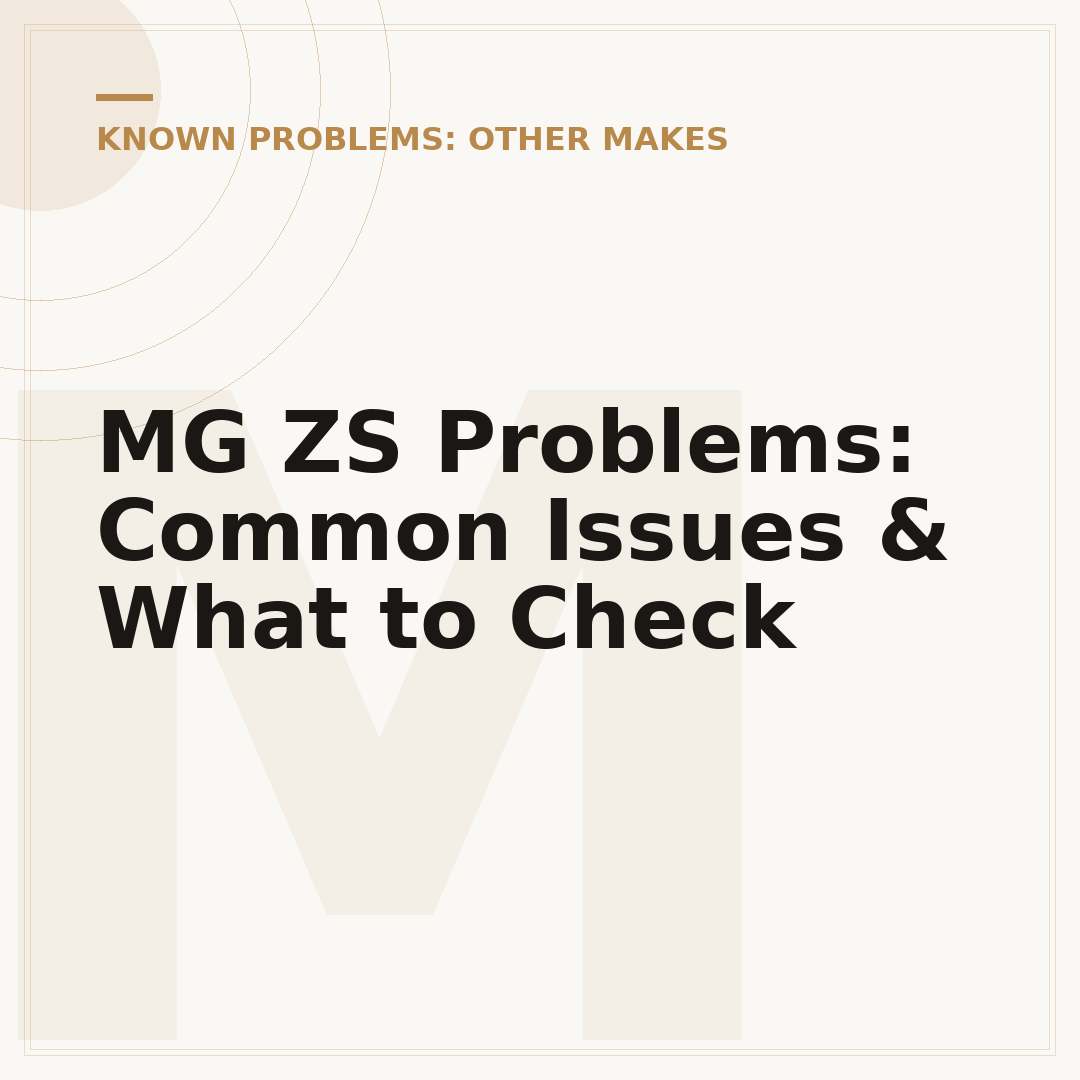 MG ZS Problems: Common Issues & What to Check