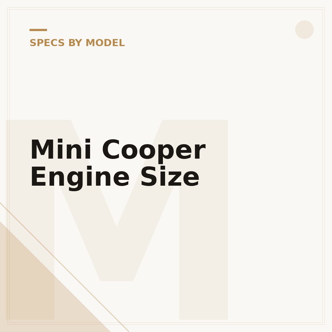 Mini Cooper Engine Size