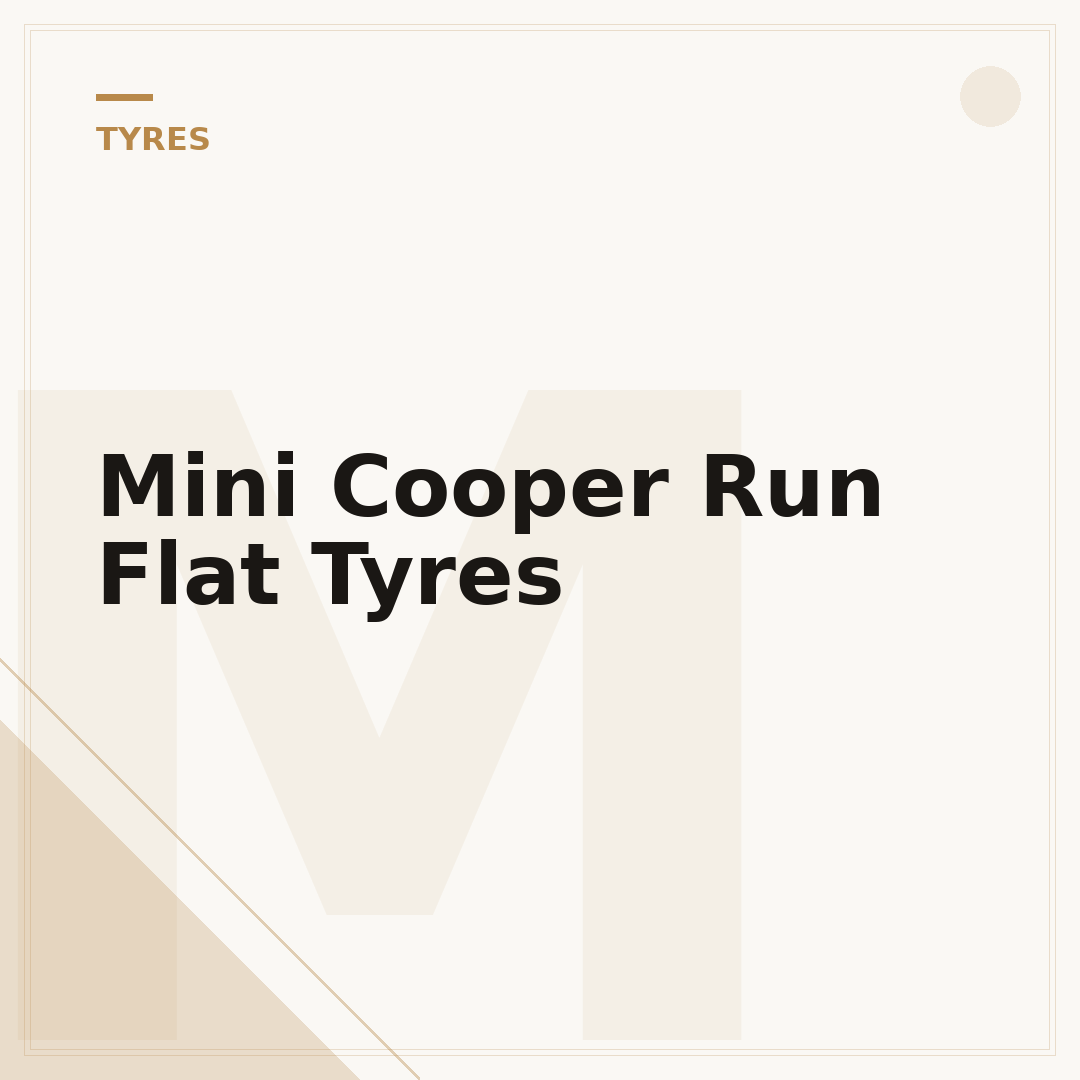 Mini Cooper Run Flat Tyres
