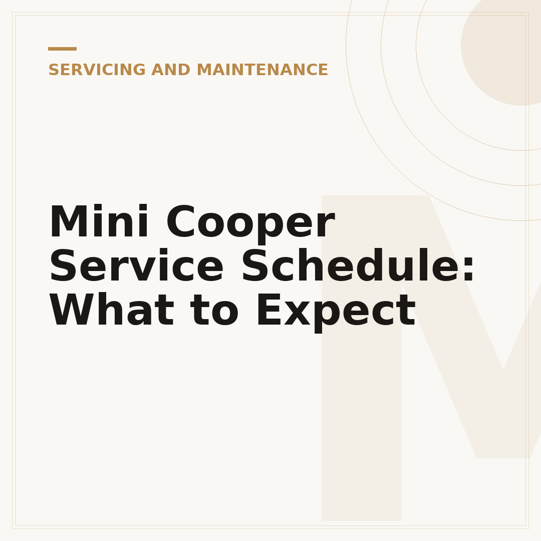 Mini Cooper Service Schedule: What to Expect