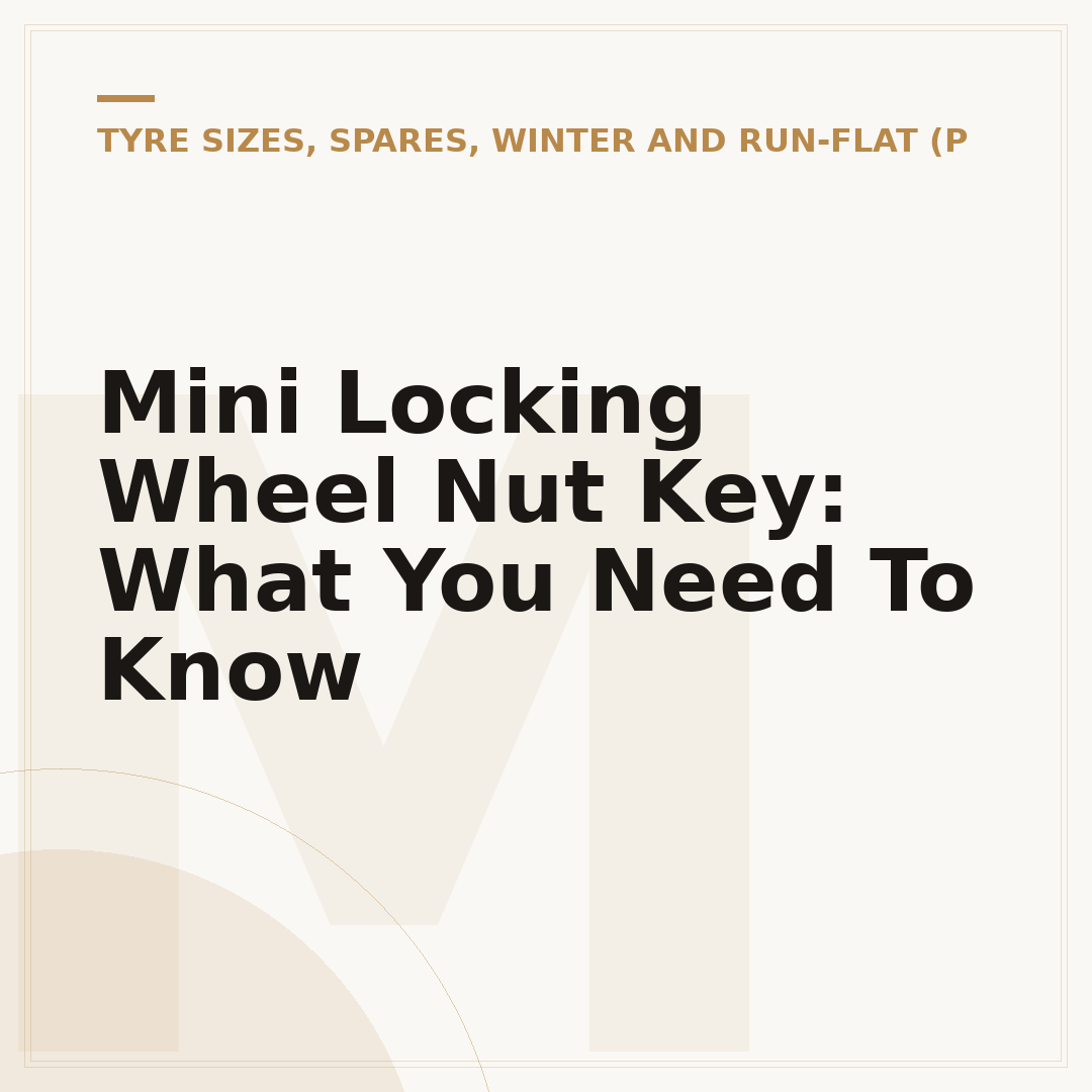 Mini Locking Wheel Nut Key: What You Need To Know