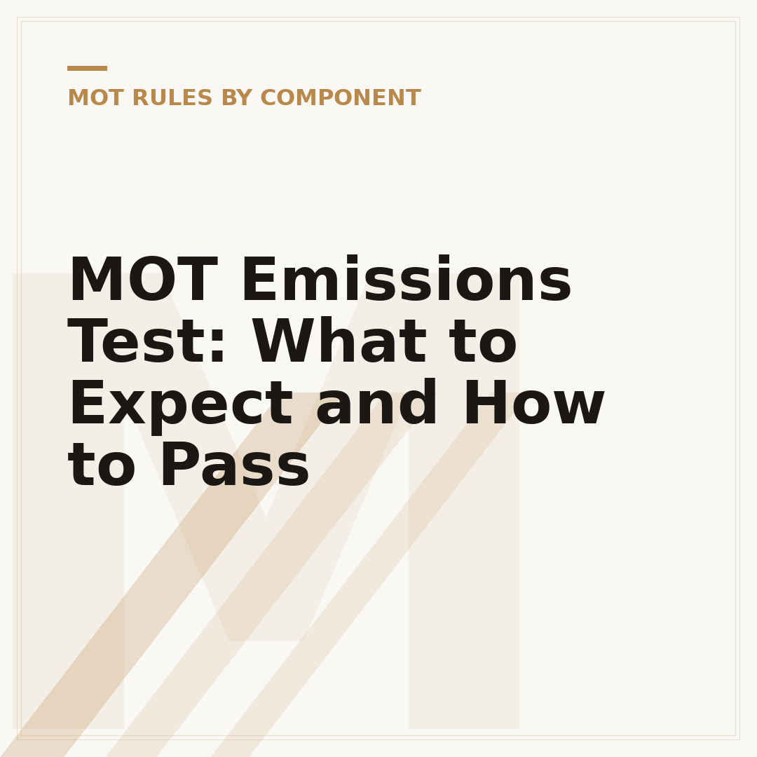 MOT Emissions Test: What to Expect and How to Pass