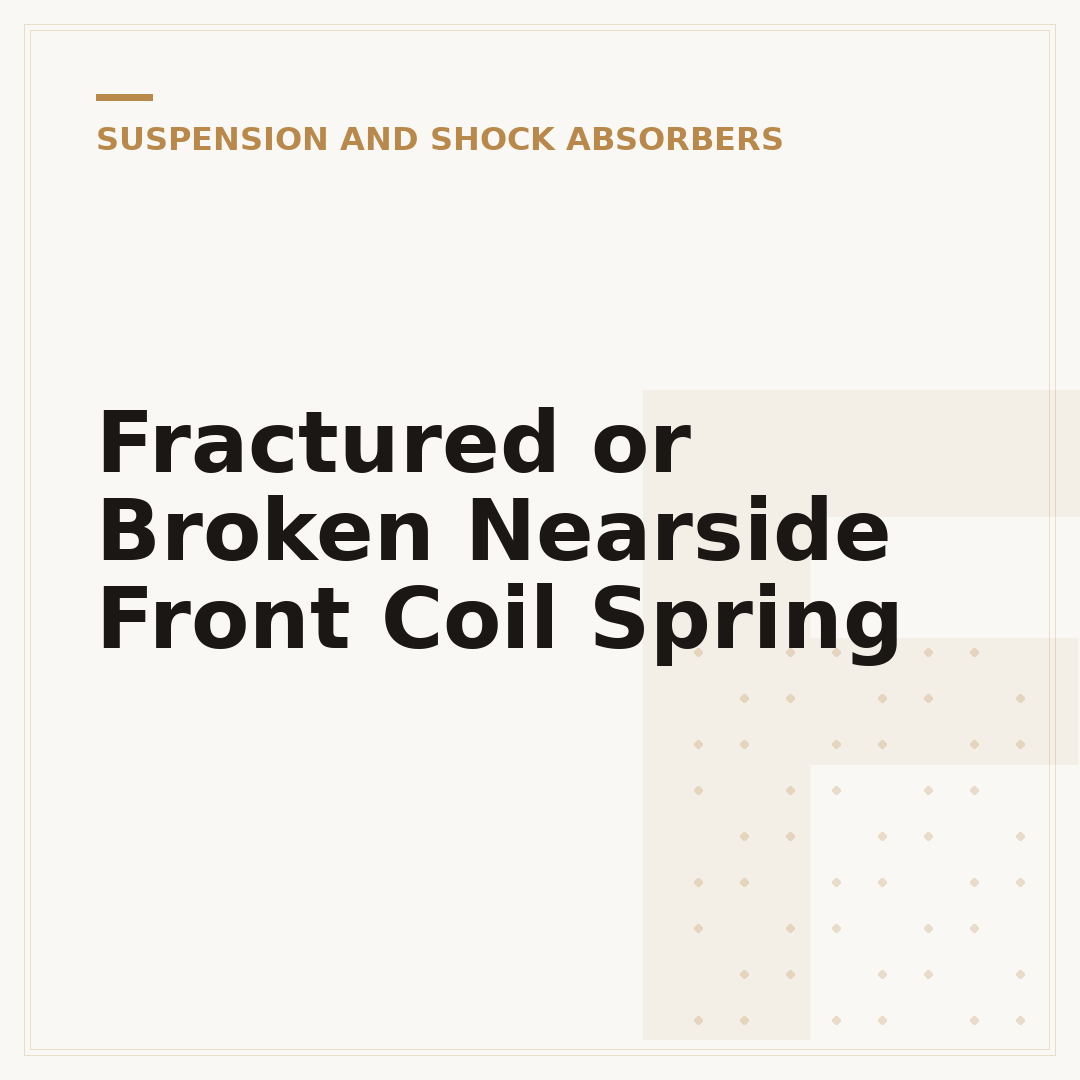 Fractured or Broken Nearside Front Coil Spring