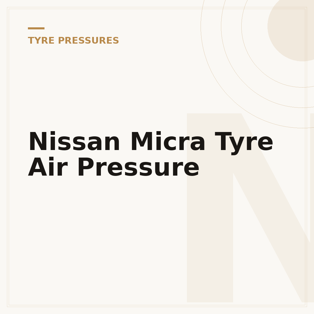 Nissan Micra Tyre Air Pressure