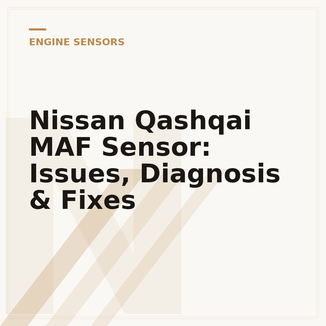 Nissan Qashqai MAF Sensor: Issues, Diagnosis & Fixes