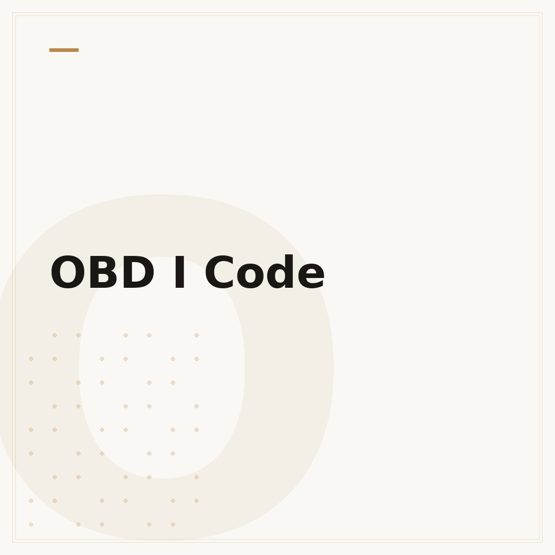 OBD I Code