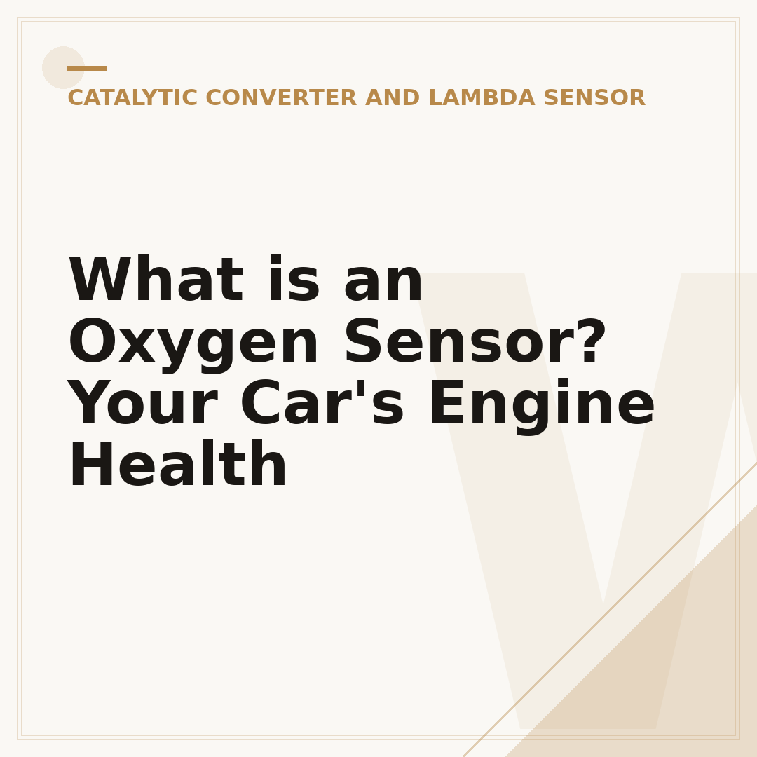 What is an Oxygen Sensor? Your Car's Engine Health