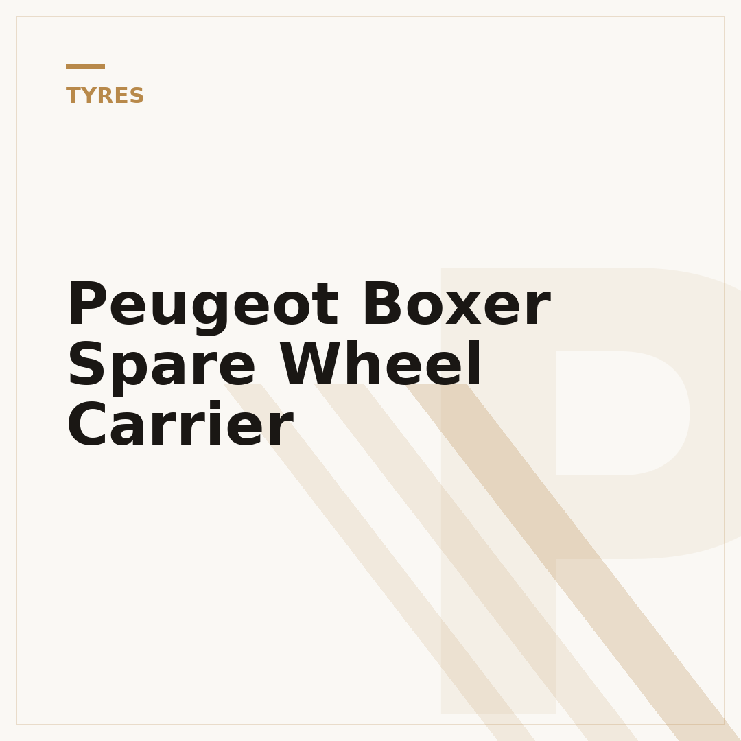 Peugeot Boxer Spare Wheel Carrier