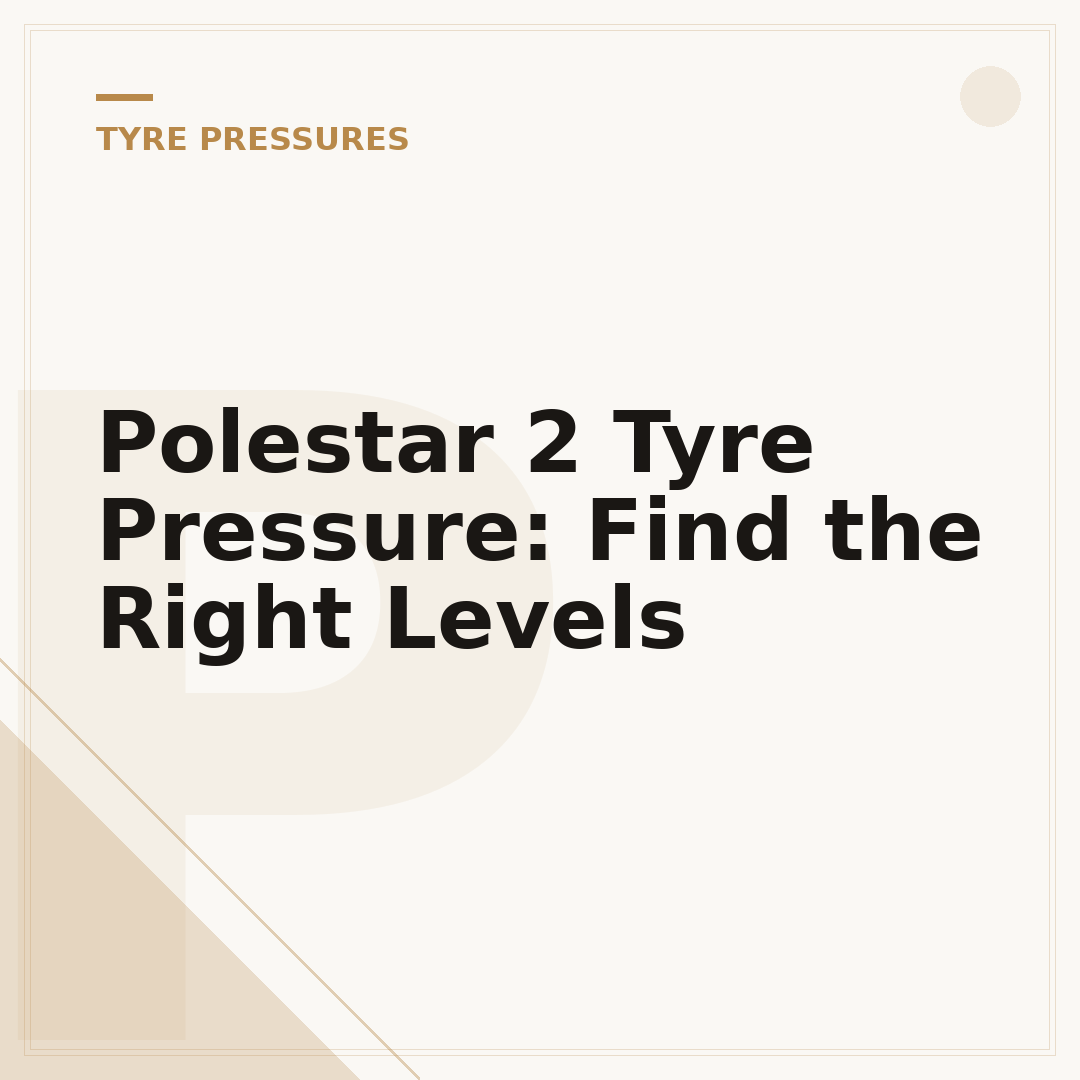 Polestar 2 Tyre Pressure: Find the Right Levels