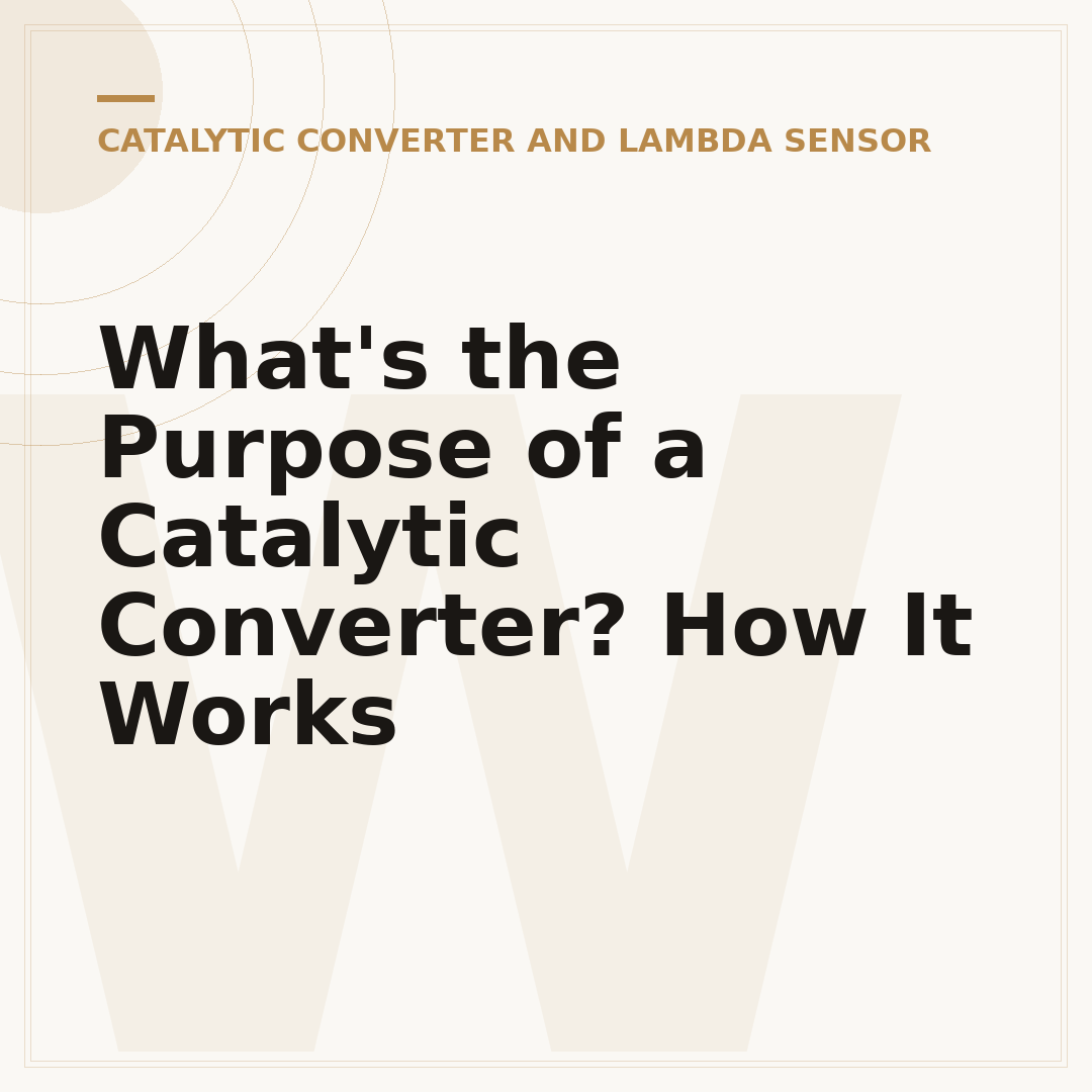 What's the Purpose of a Catalytic Converter? How It Works