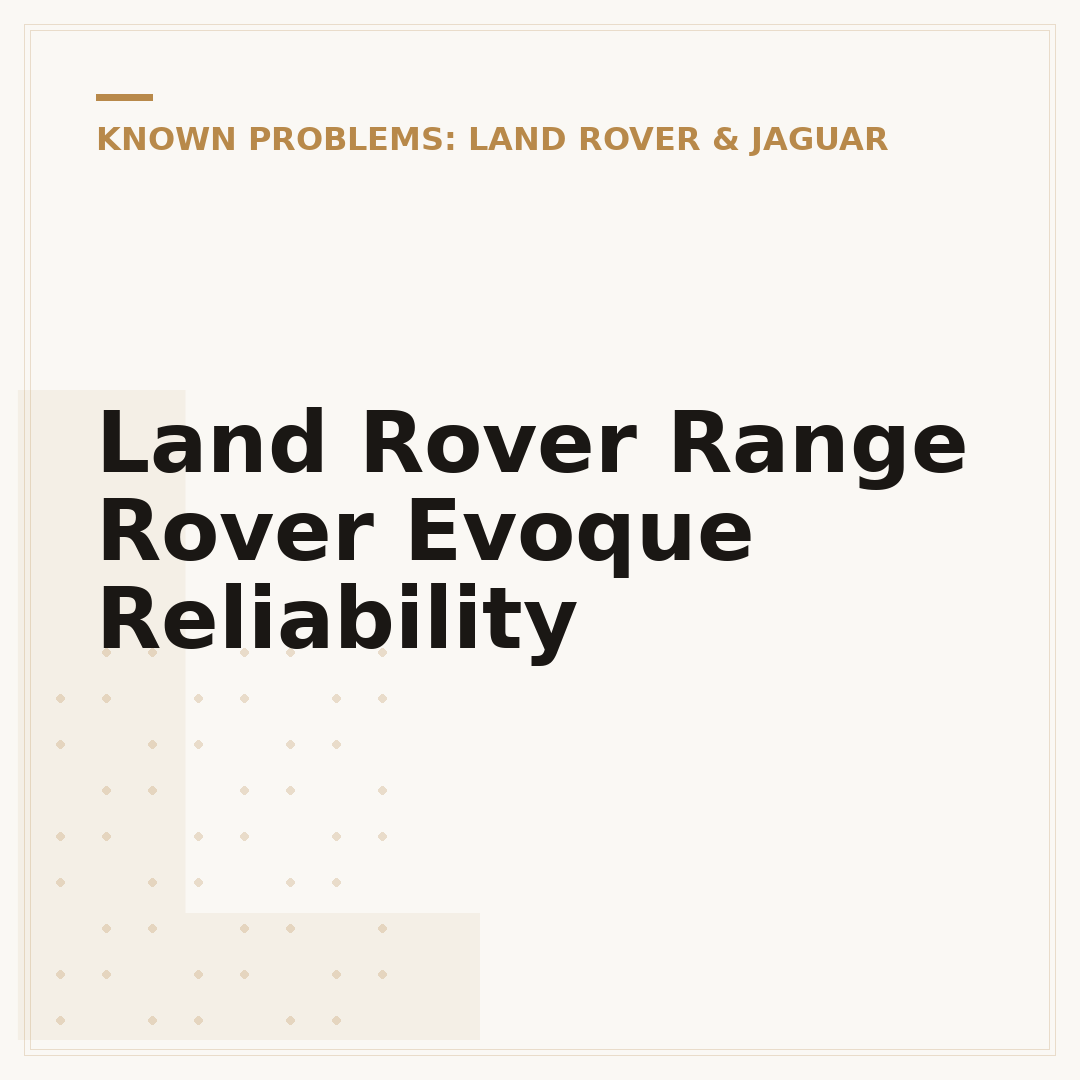 Land Rover Range Rover Evoque Reliability