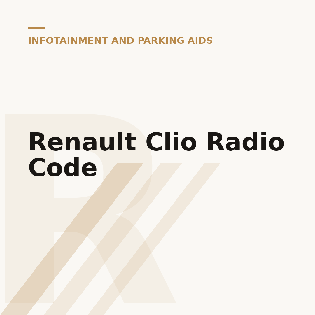 Renault Clio Radio Code