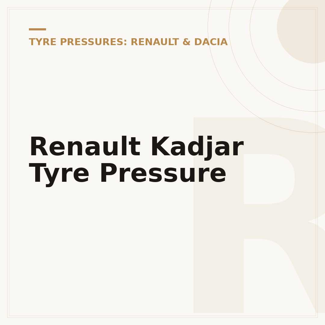 Renault Kadjar Tyre Pressure