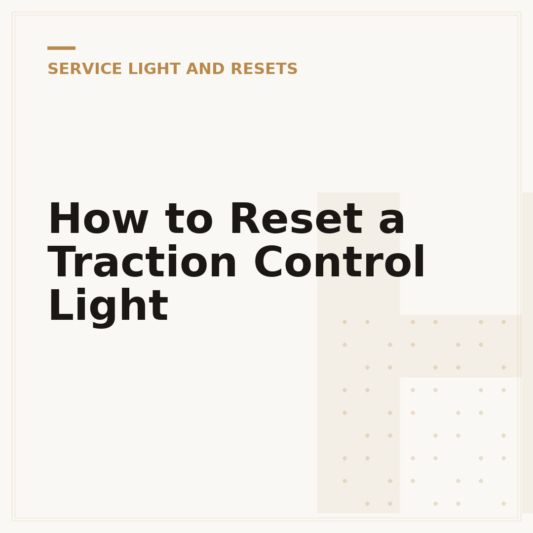 How to Reset a Traction Control Light