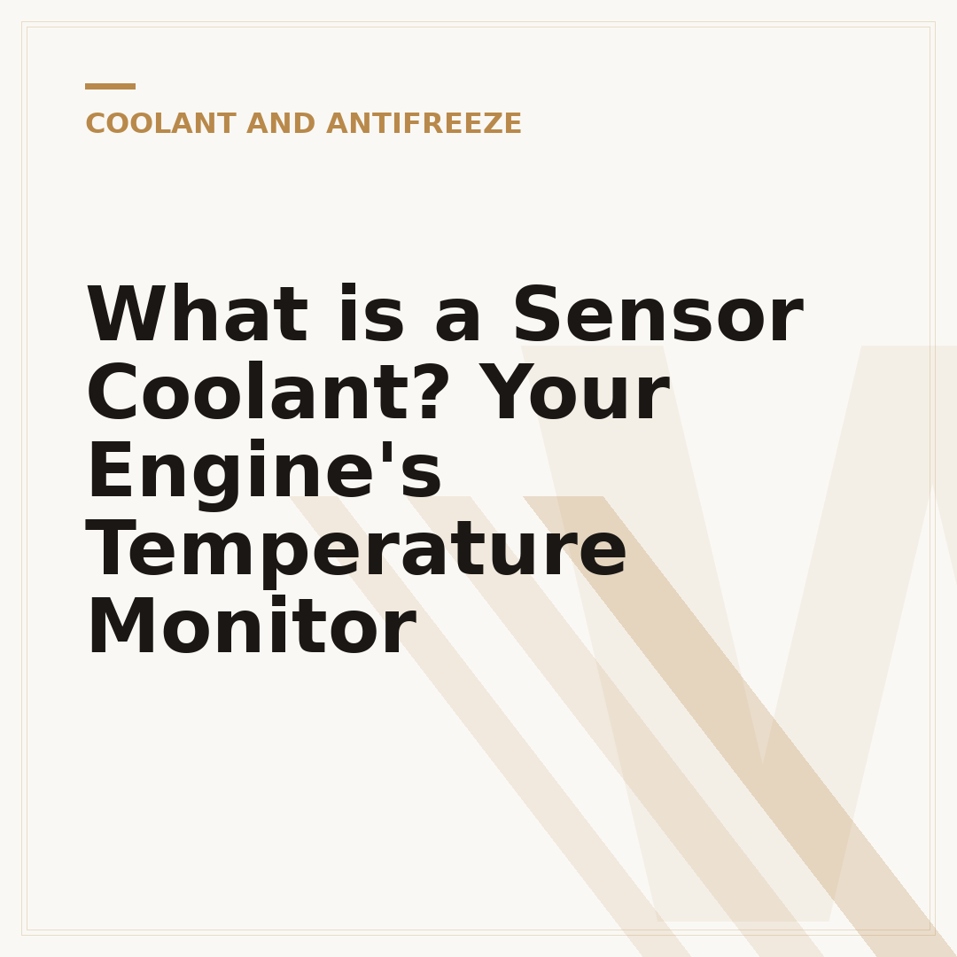 What is a Sensor Coolant? Your Engine's Temperature Monitor