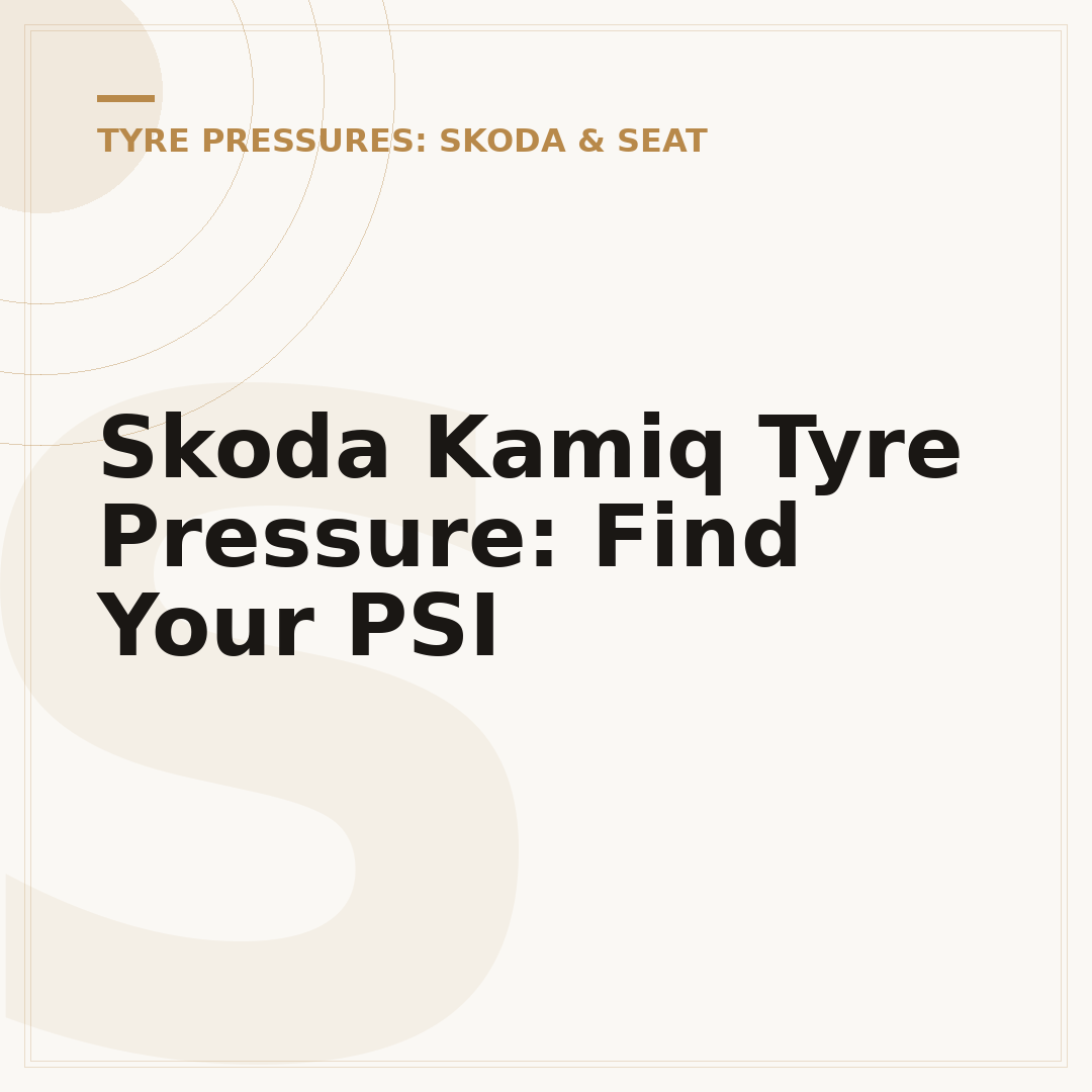 Skoda Kamiq Tyre Pressure: Find Your PSI
