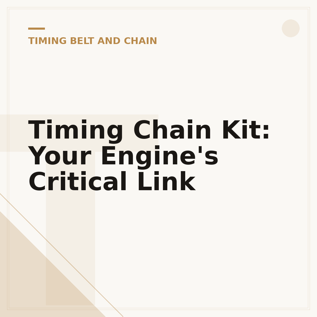Timing Chain Kit: Your Engine's Critical Link
